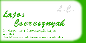 lajos cseresznyak business card